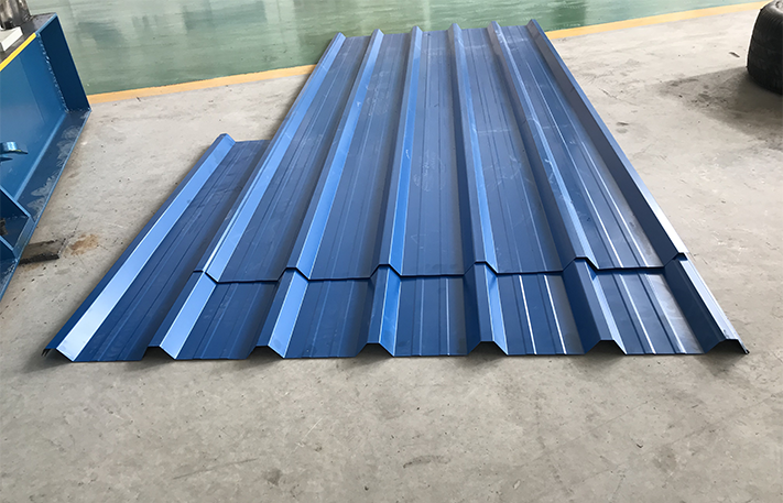 1220mm Trapezoidal Roofing sheet roll forming machine for India