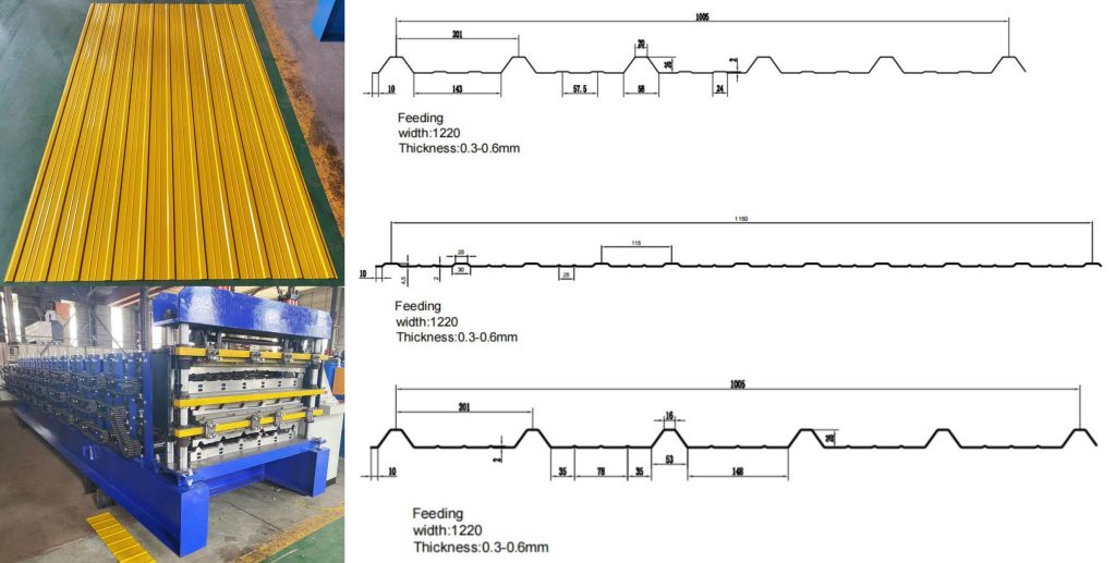 3 Layers Roofing Sheet Roll Forming Machine