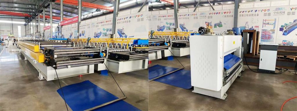 Double layer roofing sheet machine